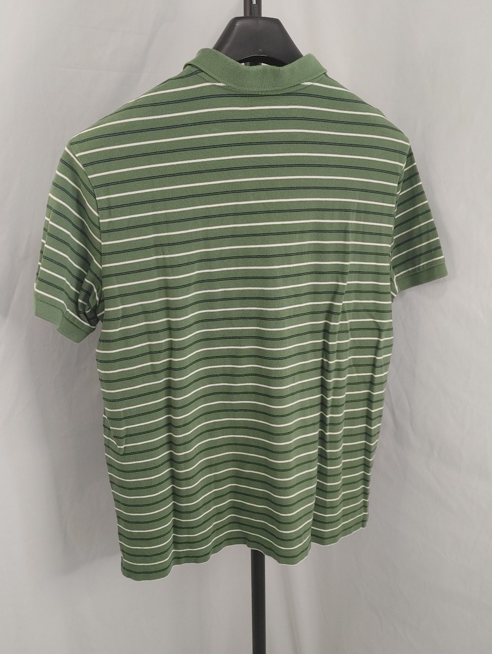 Eddie Bauer Green Striped Polo Shirt Mens XL Cotton Short Sleeve Casual - Picture 8 of 10